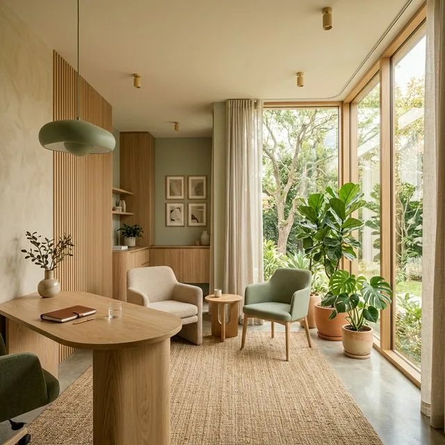 Interior acolhedor do LYRATA com luz natural